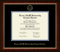 Texas A&M University Corpus Christi diploma frame - Gold Embossed Diploma Frame in Murano