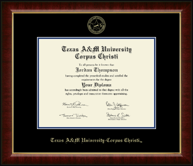 Texas A&M University Corpus Christi diploma frame - Gold Embossed Diploma Frame in Murano