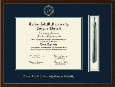Texas A&M University Corpus Christi diploma frame - Tassel & Cord Diploma Frame in Delta