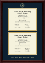 Texas A&M University Corpus Christi Double Diploma Frame in Gallery