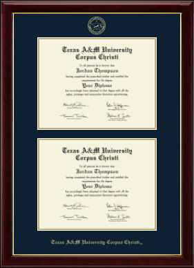 Texas A&M University Corpus Christi diploma frame - Double Diploma Frame in Gallery