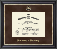 University of Wyoming diploma frame - Regal Edition Diploma Frame in Noir