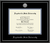 Fayetteville State University diploma frame - Silver Engraved Medallion Diploma Frame in Onexa Silver