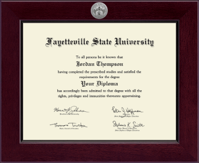 Fayetteville State University diploma frame - Century Silver Engraved Diploma Frame in Cordova