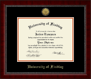 The University of Findlay Gold Engraved Medallion Diploma Frame in Sutton