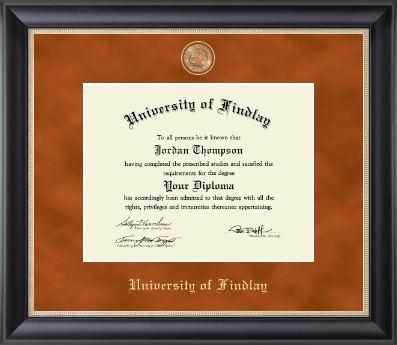 The University of Findlay diploma frame - Regal Edition Diploma Frame in Noir