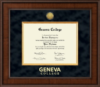 Geneva College Presidential Gold Engraved Diploma Frame in Madison