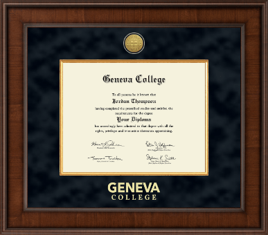 Geneva College diploma frame - Presidential Gold Engraved Diploma Frame in Madison
