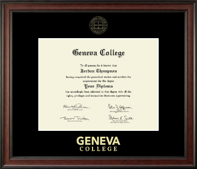 Geneva College diploma frame - Gold Embossed Diploma Frame in Studio