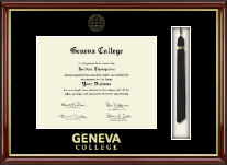 Geneva College Tassel Edition Diploma Frame in Southport Gold