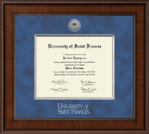 University of Saint Francis Presidential Silver Engraved Diploma Frame in Madison