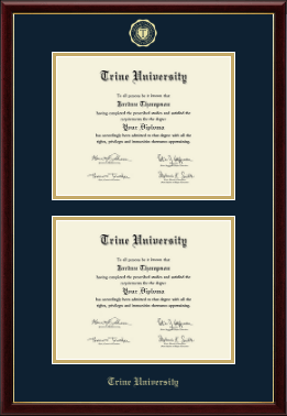 Trine University diploma frame - Double Diploma Frame in Galleria