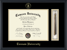 Towson University diploma frame - Tassel & Cord Diploma Frame in Obsidian