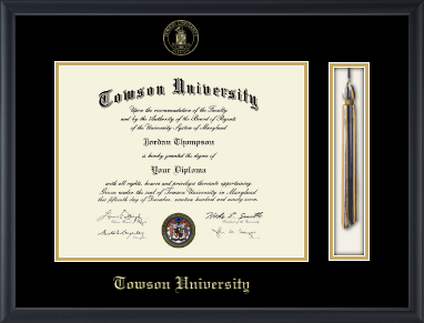 Towson University diploma frame - Tassel & Cord Diploma Frame in Obsidian