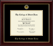 The College of Saint Rose Masterpiece Medallion Diploma Frame in Gallery