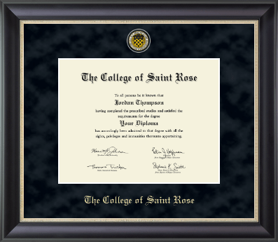 The College of Saint Rose diploma frame - Regal Edition Diploma Frame in Noir
