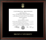 Brown University Gold Embossed Diploma Frame in Studio