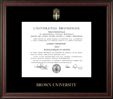 Brown University diploma frame - Gold Embossed Diploma Frame in Studio
