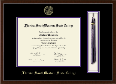 Florida Southwestern State College diploma frame - Tassel & Cord Diploma Frame in Delta