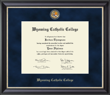 Wyoming Catholic College diploma frame - Regal Edition Diploma Frame in Noir