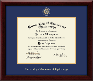 The University of Tennessee Chattanooga diploma frame - Masterpiece Medallion Diploma Frame in Gallery