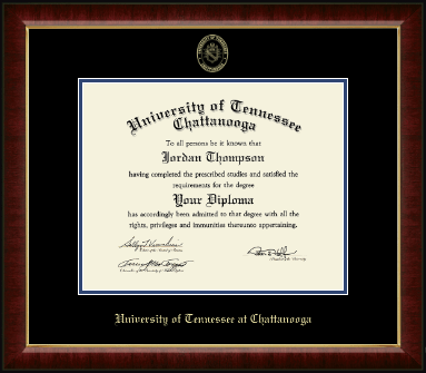 The University of Tennessee Chattanooga diploma frame - Gold Embossed Diploma Frame in Murano