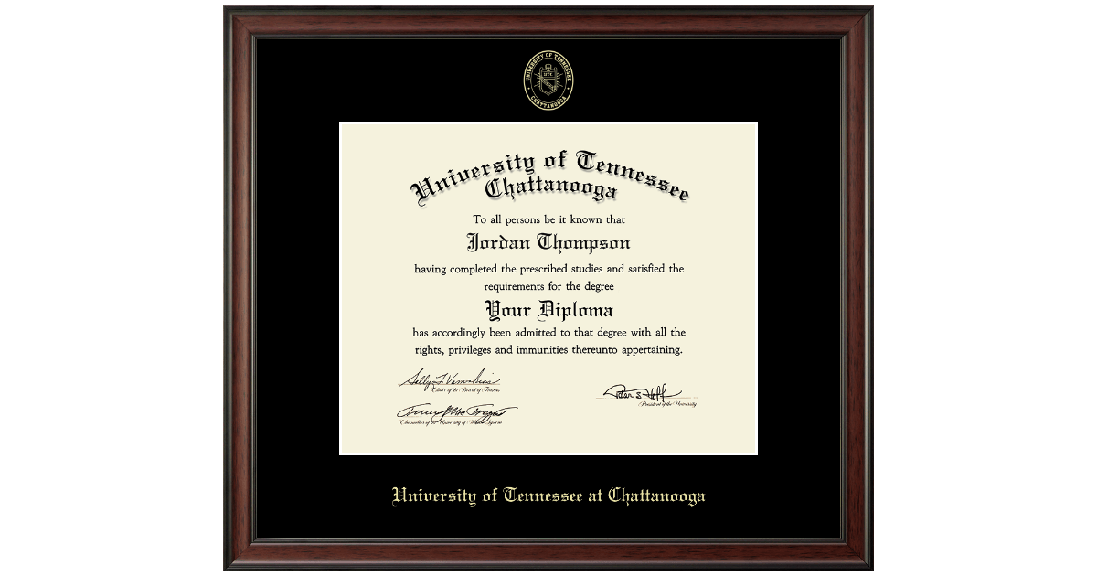 Gold Embossed Diploma Frame in Studio The University of Tennessee