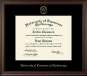 The University of Tennessee Chattanooga Gold Embossed Diploma Frame in Studio