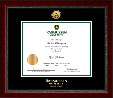 Rasmussen University diploma frame - Gold Engraved Medallion Diploma Frame in Sutton