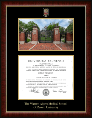 Brown University diploma frame - Campus Scene Masterpiece Diploma Frame in Murano