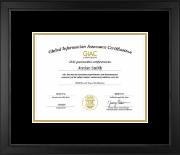 GIAC Organization Custom Certificate Frame in Arena