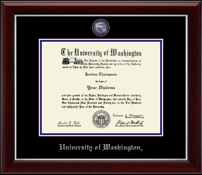 University of Washington diploma frame - Masterpiece Medallion Diploma Frame in Gallery Silver