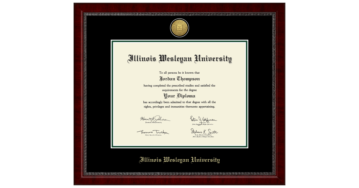 Illinois Wesleyan University - Diploma Frames - Church Hill Classics