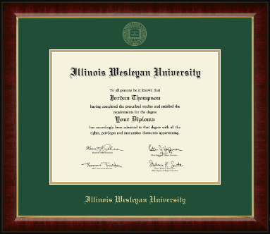 Illinois Wesleyan University diploma frame - Gold Embossed Diploma Frame in Murano
