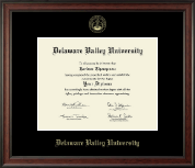 Delaware Valley University diploma frame - Gold Embossed Diploma Frame in Studio