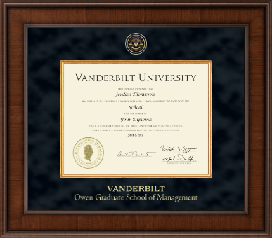 Vanderbilt University diploma frame - Presidential Masterpiece Diploma Frame in Madison