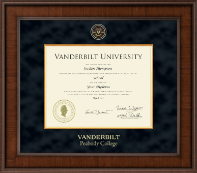 Vanderbilt University diploma frame - Presidential Masterpiece Diploma Frame in Madison