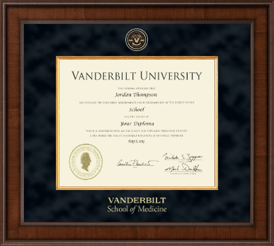 Vanderbilt University diploma frame - Presidential Masterpiece Diploma Frame in Madison