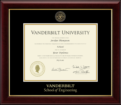 Vanderbilt University diploma frame - Masterpiece Medallion Diploma Frame in Gallery