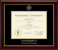 Vanderbilt University diploma frame - Masterpiece Medallion Diploma Frame in Gallery