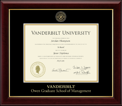 Vanderbilt University diploma frame - Masterpiece Medallion Diploma Frame in Gallery
