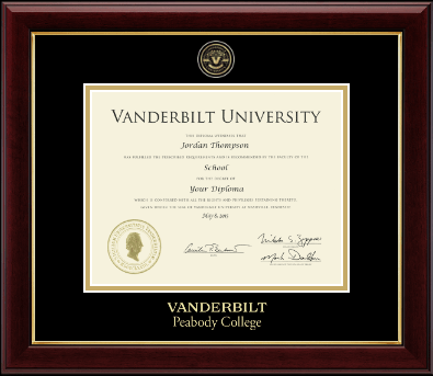 Vanderbilt University diploma frame - Masterpiece Medallion Diploma Frame in Gallery