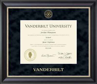 Vanderbilt University diploma frame - Regal Edition Diploma Frame in Noir