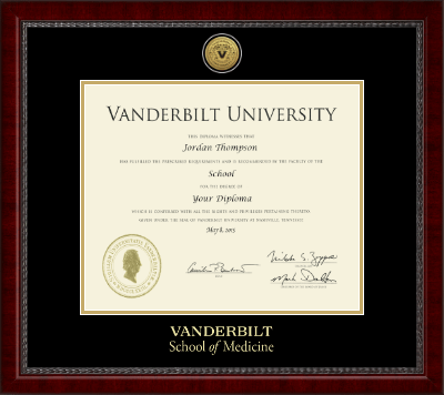 Vanderbilt University diploma frame - Gold Engraved Medallion Diploma Frame in Sutton