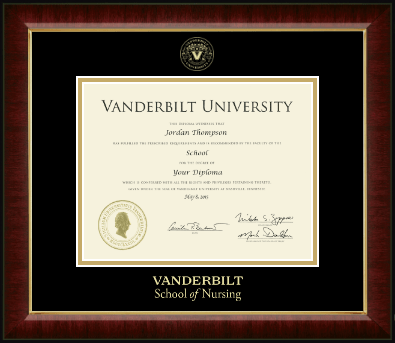 Vanderbilt University diploma frame - Gold Embossed Diploma Frame in Murano