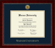 Warner University Gold Engraved Medallion Diploma Frame in Sutton