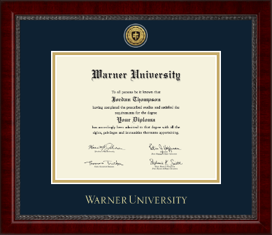 Warner University diploma frame - Gold Engraved Medallion Diploma Frame in Sutton