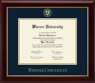 Warner University Gold Embossed Diploma Frame in Gallery
