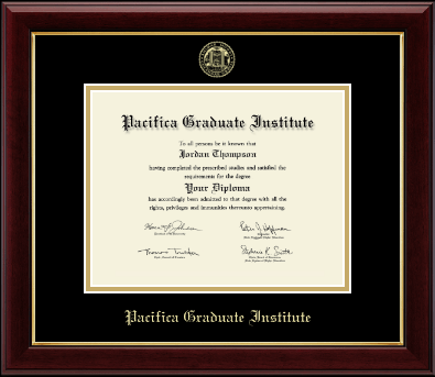 Pacifica Graduate Institute diploma frame - Gold Embossed Diploma Frame in Gallery