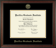 Pacifica Graduate Institute diploma frame - Gold Embossed Diploma Frame in Studio